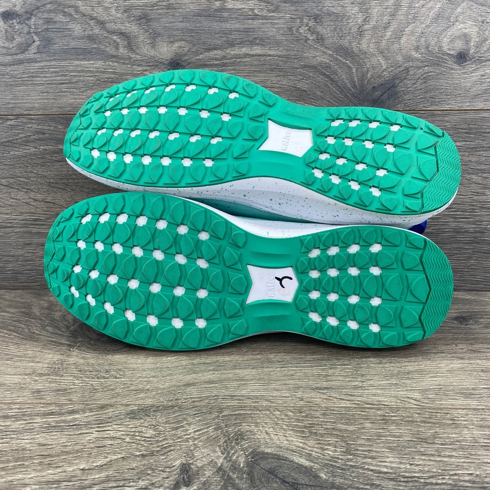 Native Mercury Liteknit Sneaker Mens 8 Turquoise Blue Perforated Speckled Sole - Picture 3 of 9